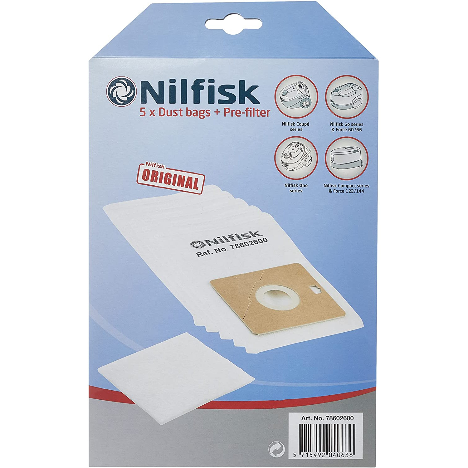 Nilfisk 78602600 vacuum cleaner bag