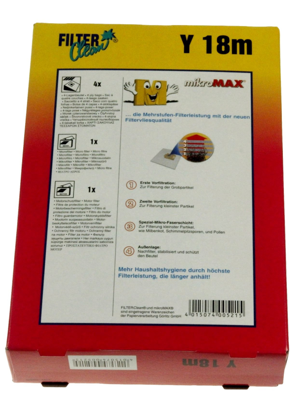Vacuum cleaner bag for vacuum cleaner of Daewoo and more - Filterclean FL0034-K