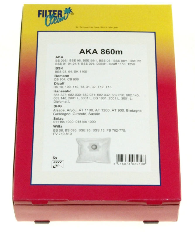 Vacuum cleaner bag for vacuum cleaner of Moulinex - Filterclean FL1117-K