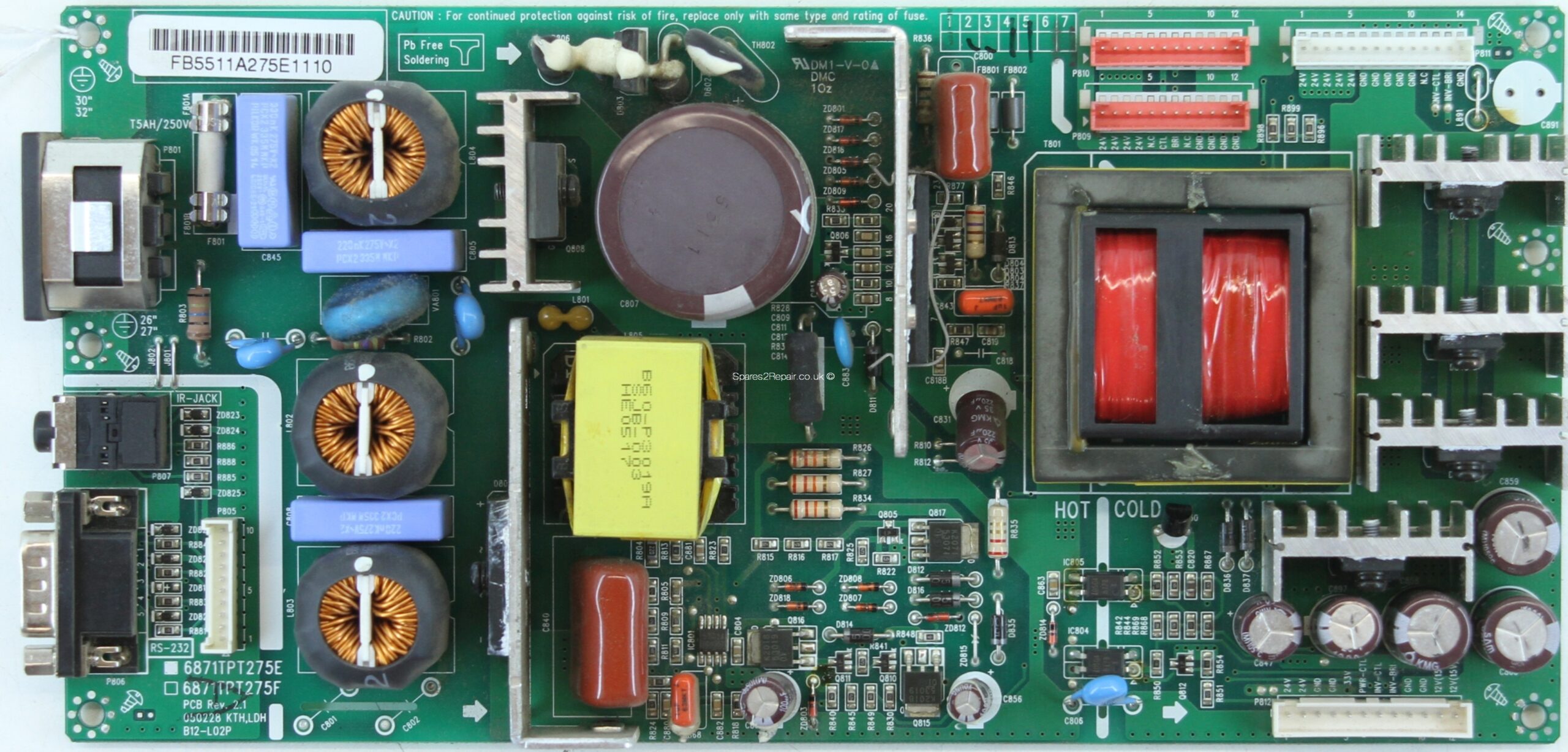 LG 6871TPT275E PSU