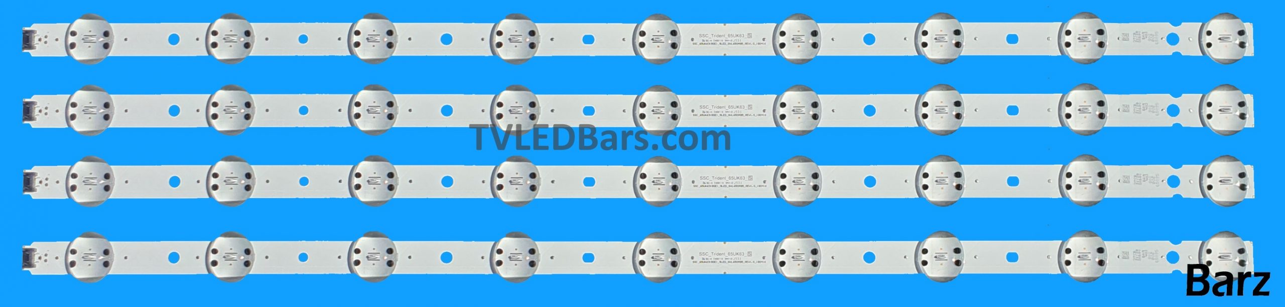 Barz LED Backlight Array LG AGF30214701 NC650DQG-AAGX1 AAGX3 ABGX4 65" SSC_65UK63 SVL650A95 4pcs